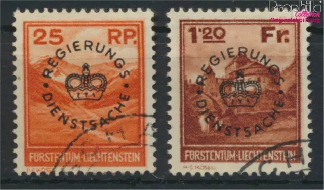 Liechtenstein D9-D10 (complete issue) fine used / cancelled 1933 servi (9622110