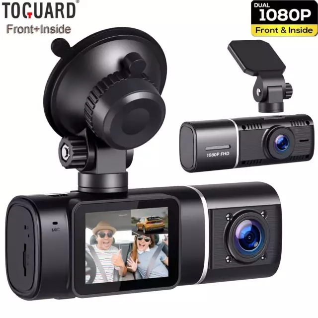 TOGUARD Uber Dual Len Dash Cam IR Night Vision Full HD 1080P Car Recorder Camera