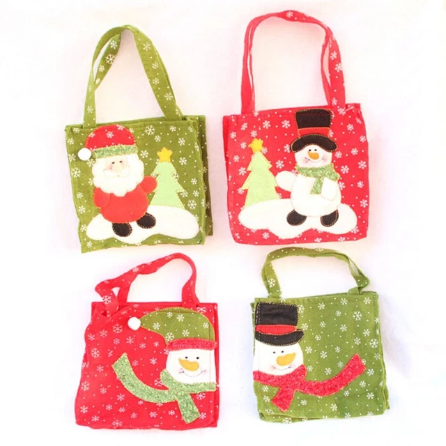 Regalo Decoración Festival Nieve Bolso de Relleno de Navidad Santa Claus Medias de Navidad