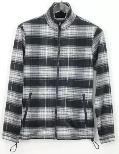 ORIGINAL USE SIZE XS Men's Jacket Checked Full Zip Fleece Side Zip ...