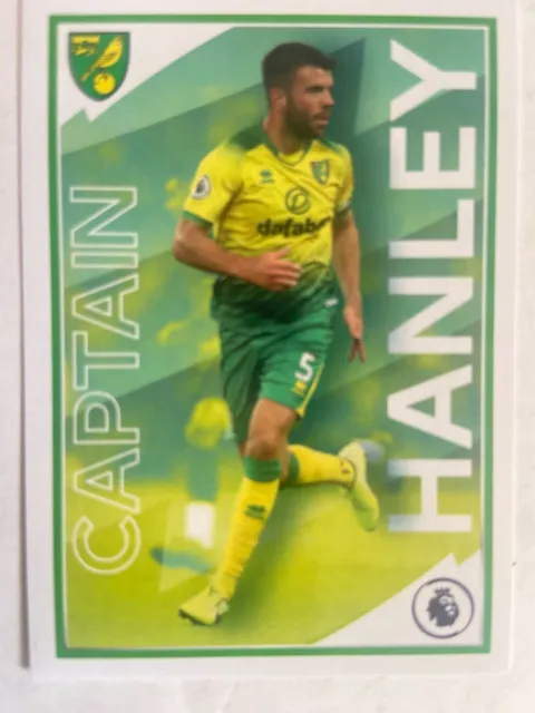 Captain Grant Hanley # 459 Norwich City Premier League Panini's Football 2020