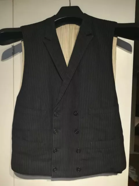 Mid-century Wool Double-Breasted Waistcoat - Heavy Quality