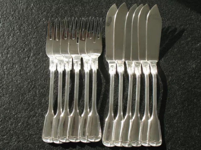 Fish Cutlery Silver 800 Art Nouveau Vereinigte Silberwarenfabriken Düsseldorf