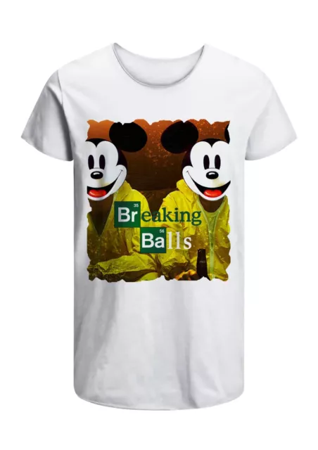 T-Shirt Topolino Breaking Bad Uomo Abbigliamento 100% Cotone Taglia S>XXL