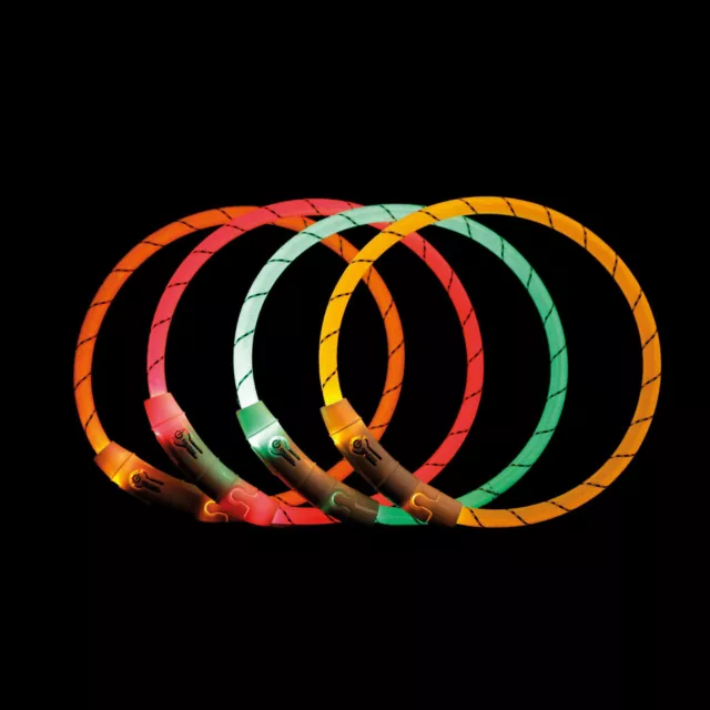 Leuchthalsband LED-USB Trixie Flash Hund Leuchtschlauch diverse Größen/Farben*