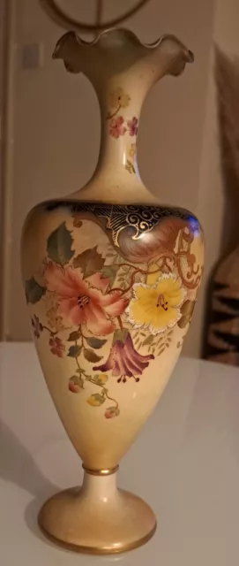 Carlton Blush Ware Vase Antique Wiltshaw And Robinson c1900 W&R