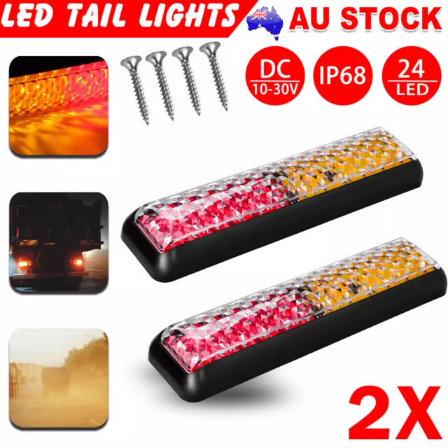 2X Trailer lights LED tail lights Truck Ute Caravan Stop Indicator 12V 24V  Lamp