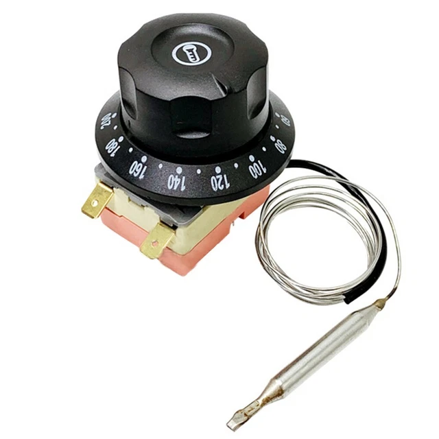 Thermostat De Four électrique – Réglable, 10 A Ou 16 A, Argenté, Pour Remplacement Ou Réparation