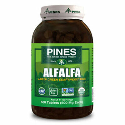 Alfalfa 500 Tab 500MG Por Pines Wheat Grass