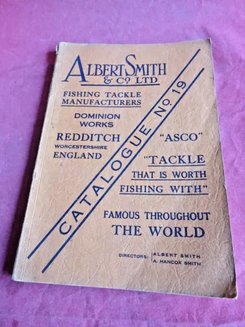 A Vintage Albert Smith Advertising Fishing Catalogue For Circa 1939 (No.19)