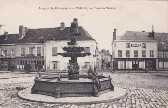CPA 51 VIRTUS Place du Marché Au Pays du Champagne
