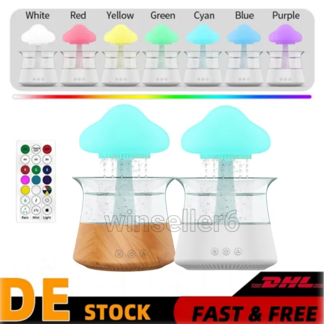 RGB LED Licht Rain Cloud Luftbefeuchter Diffuser Humidifier mit Fernsteuerung DE