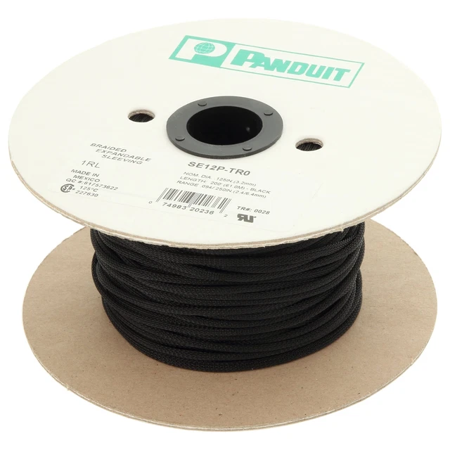 PANDUIT braided sleeve net tube standard type black for cable covering