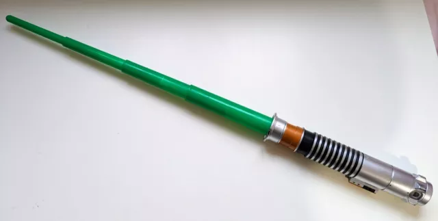 Star Wars Luke Skywalker Lightsaber Green Hasbro 2015 Flick Out Cosplay Toy