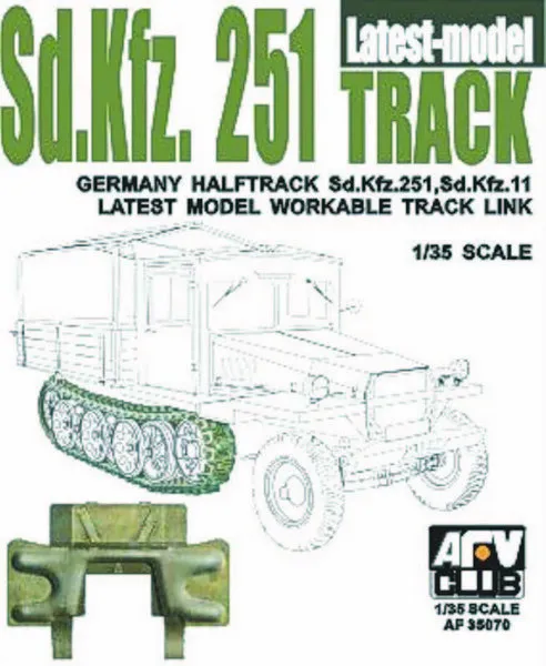 Afv Club 35070 - 1/35 Dt. Sdkfz 251 (Late) Workable Tracks  - Neu