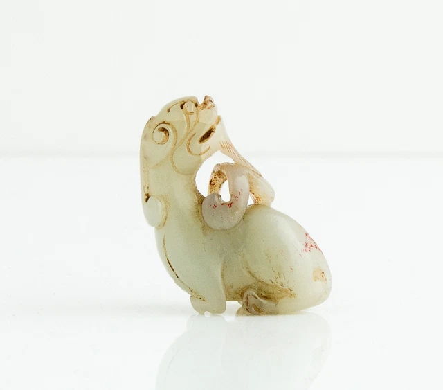 Intaglio cinese in giada a forma di Qilin, Cina