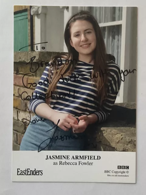 JASMINE ARMFIELD Genuine Handsigned Eastenders Castcard 6 x 4