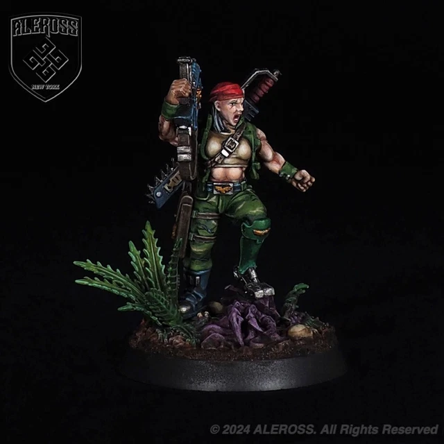 CATACHAN SERGEANT RIPPER Jackson + Colonel Astra Militarum/Warhammer ...