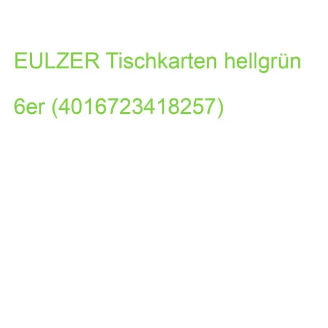 EULZER Tischkarten hellgrün 6er (4016723418257) (41-4825)
