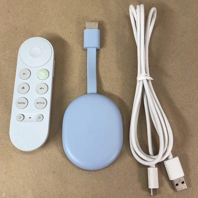 GOOGLE CHROMECAST GOOGLE TV 4К Media Streamer Sky Blue GA01923-US