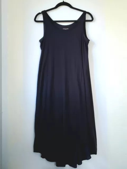 EILEEN FISHER Sleeveless Dress Modal Jersey Black Size XS