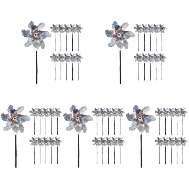 50 PCs Vogelscheutere Windspinner Rasenornamente Wind Garten Pinwheels