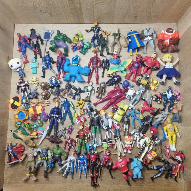 MIXED KIDS ACTION Figure Bundle Toy Box Lot Marvel Power Rangers Disney