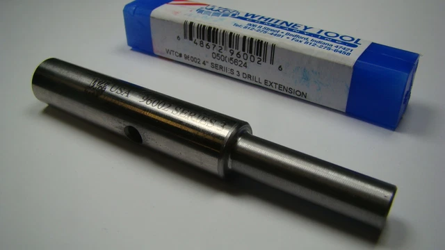 WHITNEY TOOL Drill Extension Collet 9/16" x 4" OAL x 3/8" Shank