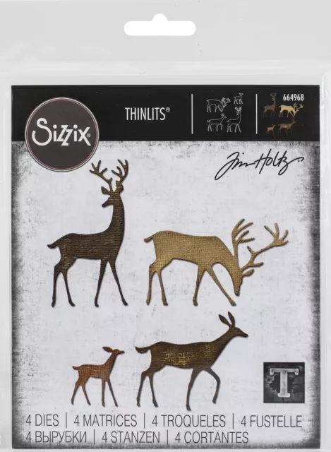 Sizzix Thinlits Dies By Tim Holtz 4/Pkg-Darling Deer 664968