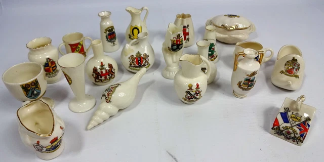 Small Job Lot Of Approx. 20 Assorted Crest Ware Items Small Job Lot Of Approx. 20 Assorted Crest Ware Items