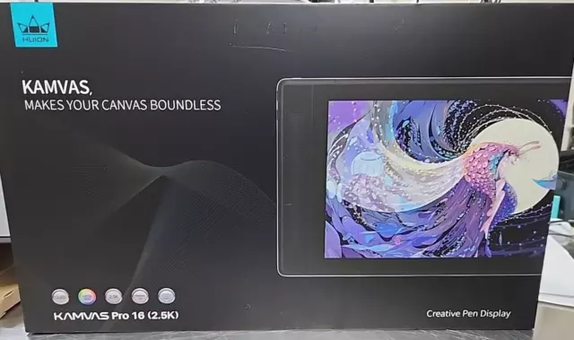 Huion Kamvas Pro 16 Graphics Drawing Tablet with Screen Full-Laminated Graphics