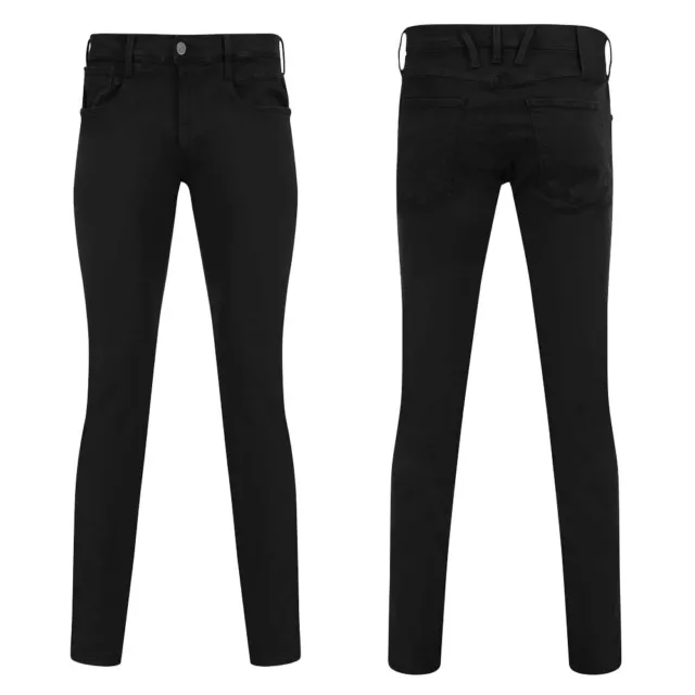 Replay Herrenjeans Anbass Hyperflex Farbe XLITE leicht stretch schmale Passform in schwarz