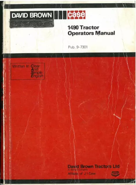 David Brown Case Tractor 1490 Operators Manual - Includes Hydra-Shift Models