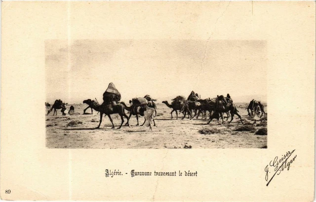 CPA AK Geiser 89 Algérie. Caravane traversant le Désert ALGERIA (705560)