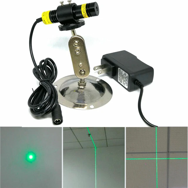 515nm 30mW Green Generator Laser Module Dot Line Cross for Alignment DC12V 16x68