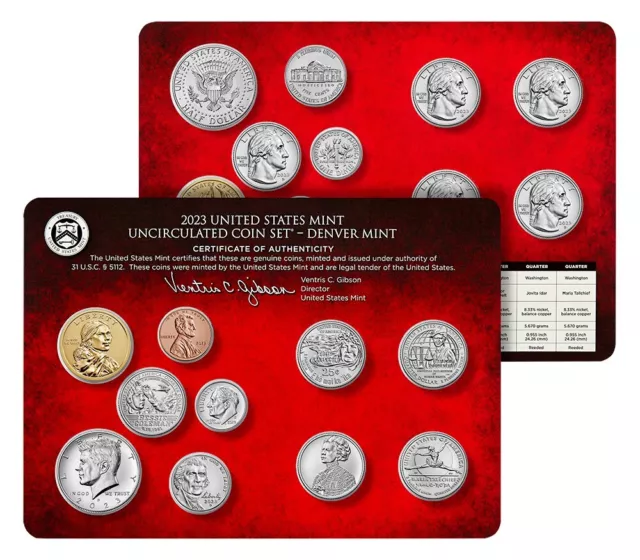 2023 United States Mint Uncirculated Coin Set D - P 20 Coins Sealed Box 2