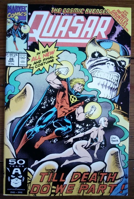 Quasar 26, An Infinity Gauntlet Crossover, Marvel Comics, September 1991, Vf