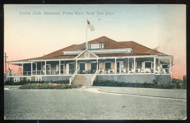 PUERTO RICO Santurce Postcard 1910s Near San Juan Union Club