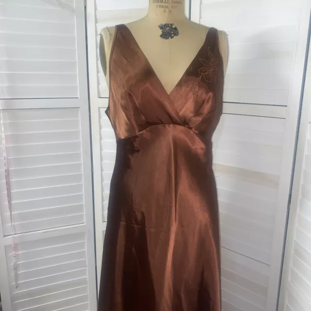 JONES NEW YORK Women’s Long Maxi Chemise Nightgown Size Med Gold ...