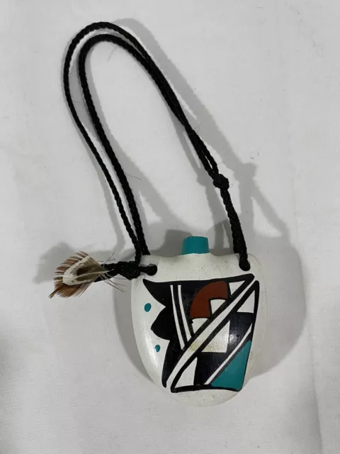 vintage native american indian pottery Signed c horse