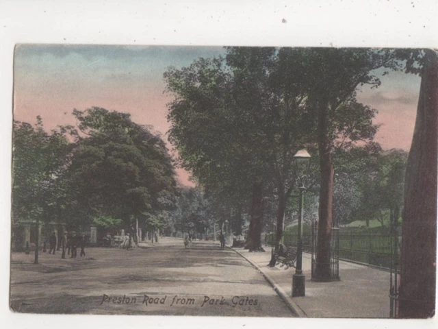 Preston Road From Park Gates Brighton Sussex Vintage Postcard 518b