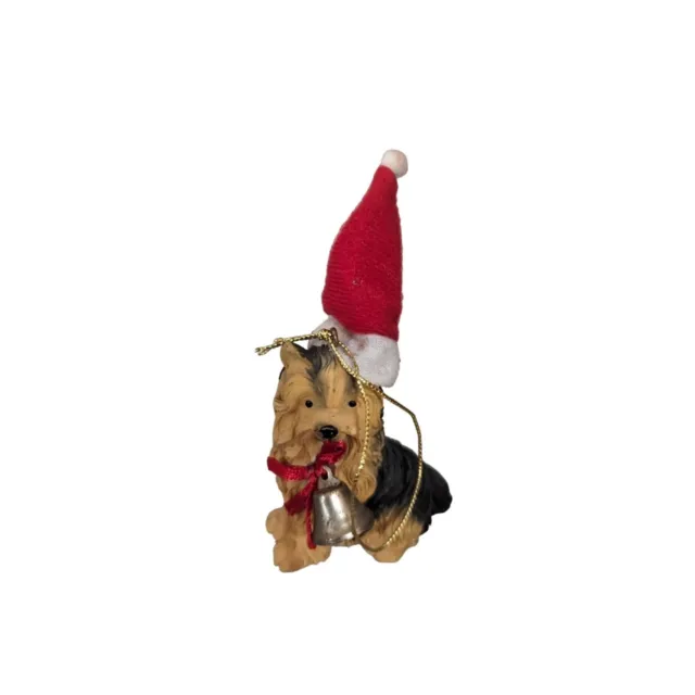 Yorkie dog christmas ornament  Holiday Yorkshire Terrier 3 inch