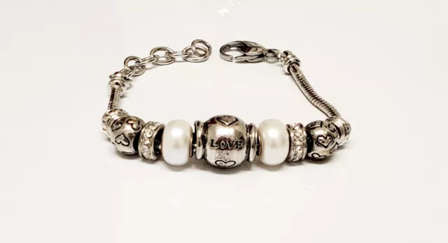 Bella Perlina Interchangeable Magnetic Hinge Charm Bracelet 8.25" Nice Cond' Bella Perlina Interchangeable Magnetic Hinge Charm Bracelet 8.25" Nice Cond'