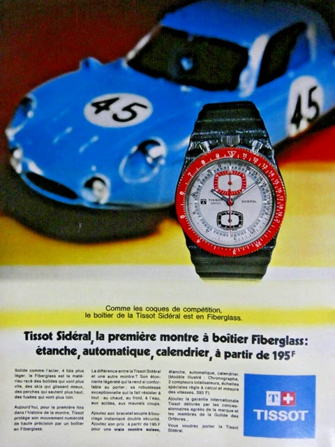 1970 Press Advertisement East Fiberglass Chronograph Sidereal Tissue Watch