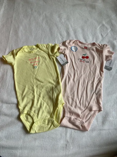 Carters baby girl lot of 2 t shirts