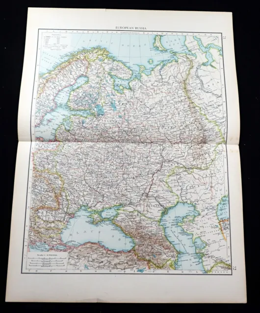 Ukraine Ukrainian Territory Kiev Russia in Europe 19th Century Old Map 1899