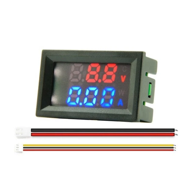 Digital Volt-Amp Voltmeter Ammeter Meter Power Tester Dual LED Voltage Amperage-