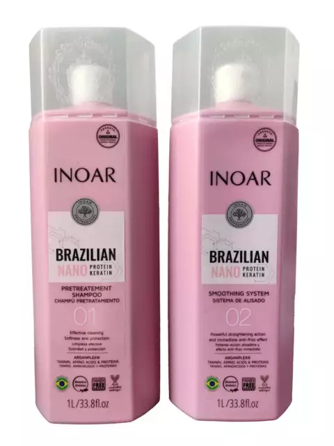 INOAR Brésilien Nano Protein Keratin Lissage Set, 2L.