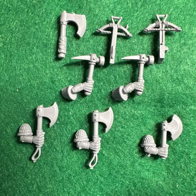 Warhammer Dwarves Dwarf Warriors Regiment Arm Bits Parts Xbow Axe Games Workshop