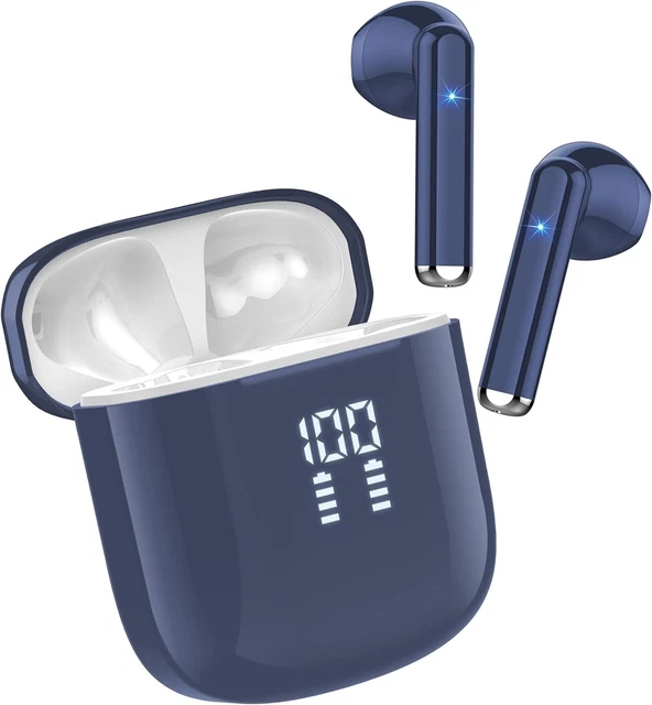 Écouteurs Bluetooth 5.3 Pixfab N22 – Compatible Nokia G42/G22 – Noir/Bleu – Neuf